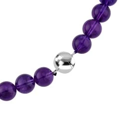 AAA Afrikanischer Amethyst Halskette (11-15 Mm) Ca. 50 Cm 925 Silber Rhodiniert Ca. 466.50 Ct -Schmuck Shoplc 7337601 3