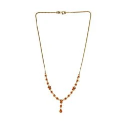 Salamanca Feueropal Halskette, Ca. 45 Cm, 925 Silber Vergoldet, Ca. 2.22 Ct -Schmuck Shoplc 7340359 3