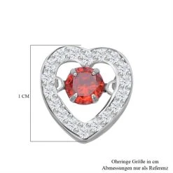 Rote Und Weiße Zirkonia Ohrringe In Herzform, 925 Silber Rhodiniert, Ca. 1.50 Ct 11 Rote Und Weiße Zirkonia Ohrringe In Herzform, 925 Silber Rhodiniert, Ca. 1.50 Ct -Schmuck Shoplc 7341786 4