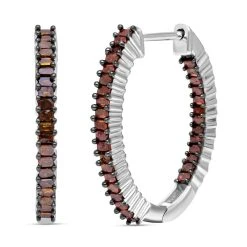 Weißer Diamant Ohrringe 925 Silber Platiniert Ca. 0.50 Ct -Schmuck Shoplc 7361881 3 1