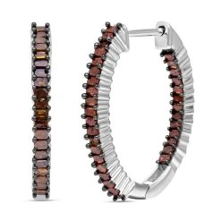 Roter Diamant Ohrringe 925 Silber Platiniert Ca. 0.50 Ct 10 Roter Diamant Ohrringe 925 Silber Platiniert Ca. 0.50 Ct -Schmuck Shoplc 7361881 3