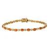 AA Feueropal, Weißes Zirkon Armband, Ca. 20 Cm, 925 Silber Vergoldet Ca. 4.07 Ct 2 AA Feueropal, Weißes Zirkon Armband, Ca. 20 Cm, 925 Silber Vergoldet Ca. 4.07 Ct -Schmuck Shoplc 7364150