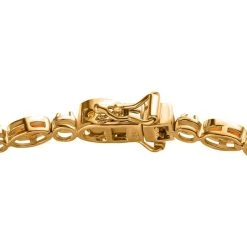 AA Feueropal, Weißes Zirkon Armband, Ca. 20 Cm, 925 Silber Vergoldet Ca. 4.07 Ct -Schmuck Shoplc 7364150 3