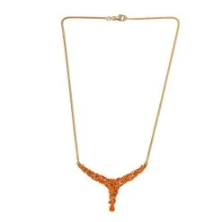 Salamanca Feueropal-Collier, Ca. 45 Cm, 925 Silber Vergoldet Ca. 4.95 Ct -Schmuck Shoplc 7365936 5