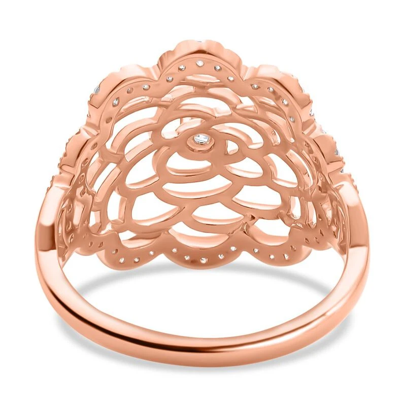 Weißer Zirkonia Ring, (Größe 21.00) Ca.0roséfarben 1.00 Ct 8 Weißer Zirkonia Ring, (Größe 21.00) Ca.0roséfarben 1.00 Ct – Bild 6