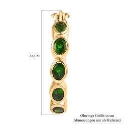 Natürliche Chromdiopsid Creolen, 925 Silber Vergoldet Ca. 2.00 Ct -Schmuck Shoplc 7380119 5