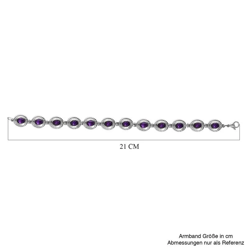 Afrikanisches Amethyst Armband, Ca. 20 Cm, Edelstahl Ca. 9,14 Ct 7 Afrikanisches Amethyst Armband, Ca. 20 Cm, Edelstahl Ca. 9,14 Ct – Bild 5