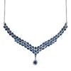 Kaschmir Kyanit Collier, Ca. 45 Cm, 925 Silber Platiniert Ca. 18.36 Ct -Schmuck Shoplc 7385108