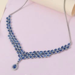 Kaschmir Kyanit Collier, Ca. 45 Cm, 925 Silber Platiniert Ca. 18.36 Ct 9 Kaschmir Kyanit Collier, Ca. 45 Cm, 925 Silber Platiniert Ca. 18.36 Ct -Schmuck Shoplc 7385108 2