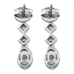 Espirito Santo Aquamarin Und Weiße Zirkon Ohrringe, 925 Silber Platiniert Ca. 1,09 Ct -Schmuck Shoplc 7385589 4