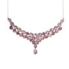 Rose De France Amethyst Collier, Ca. 45 Cm, 925 Silber Rosévergoldet Ca. 35.67 Ct