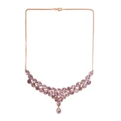Rose De France Amethyst Collier, Ca. 45 Cm, 925 Silber Rosévergoldet Ca. 35.67 Ct -Schmuck Shoplc 7389498 4