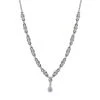 Espirito Santo Aquamarin Und Weißer Zirkon Collier, Ca. 45 Cm 925 Silber Platiniert Ca. 4,90 Ct -Schmuck Shoplc 7389523
