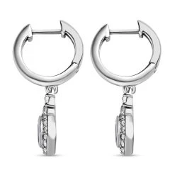 AAA Tansanit, Weiße Zirkon Ohrringe, 925 Silber Platiniert Ca. 1.05 Ct -Schmuck Shoplc 7417869 3