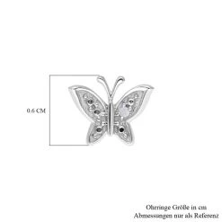 Weiße Diamant Ohrringe, 925 Silber Platiniert -Schmuck Shoplc 7425289 4