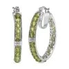Peridot Ohrringe Reines Messing Platiniert Ca. 18.90 Ct -Schmuck Shoplc 7437061