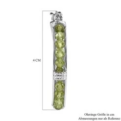Peridot Ohrringe Reines Messing Platiniert Ca. 18.90 Ct -Schmuck Shoplc 7437061 4