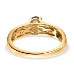 AA Natürlicher Goldener Tansanit, Weißer Zirkon Ring, 925 Silber Gelbgold Vermeil (Größe 17.00) Ca. 1.03 Ct -Schmuck Shoplc 7457841 5