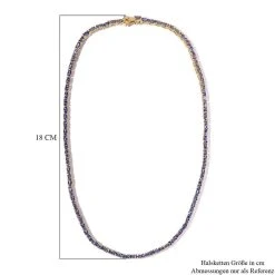 AA Tansanit Halskette, Ca. 45 Cm, 925 Silber Gelbgold Vermeil Ca. 19.82 Ct -Schmuck Shoplc 7461587 4