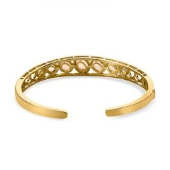 Natürlicher, äthiopischer Welo Opal Armreif, Ca. 19 Cm, 925 Silber Vergoldet Ca. 4.29 Ct -Schmuck Shoplc 7479602 4