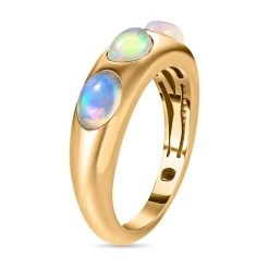 Natürlicher, äthiopischer Welo Opal Ring, 925 Silber Gelbgold Vermeil (Größe 19.00) Ca. 0.94 Ct -Schmuck Shoplc 7479691 4