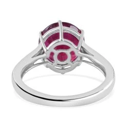AA Afrikanischer Rubin (Fissure Gefüllt) Ring, 925 Silber Platiniert, (Größe 19.00) Ca. 5.35 Ct -Schmuck Shoplc 7480151 3