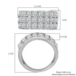 Feinster Zirkonia Ring, Edelstahl, (Größe 17.00), Ca. 3.48 Ct -Schmuck Shoplc 7486749 6