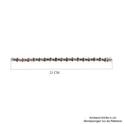 Natürlicher Mehrfarbiger Turmalin Armband Ca. 19 Cm 925 Silber Platiniert Ca. 7.82 Ct -Schmuck Shoplc 7487085 4
