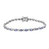 Tansanit, Weißes Zirkon Armband Ca. 19 Cm 925 Silber Platiniert Ca. 2.69 Ct 1 Tansanit, Weißes Zirkon Armband Ca. 19 Cm 925 Silber Platiniert Ca. 2.69 Ct -Schmuck Shoplc 7487183