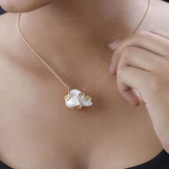 Weiße Barockperle, Weißer Zirkon Halskette, Ca. 45 Cm 925 Silber Gelbgold Vermeil Ca. 0.20 Ct 9 Weiße Barockperle, Weißer Zirkon Halskette, Ca. 45 Cm 925 Silber Gelbgold Vermeil Ca. 0.20 Ct -Schmuck Shoplc 7488184 1