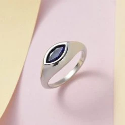 Masoala Saphir (Fissure Gefüllt) Ring, 925 Silber Platiniert (Größe 17.00) Ca. 1.71 Ct -Schmuck Shoplc 7488518 1