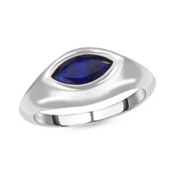 Masoala Saphir (Fissure Gefüllt) Ring, 925 Silber Platiniert (Größe 17.00) Ca. 1.71 Ct -Schmuck Shoplc 7488518 3