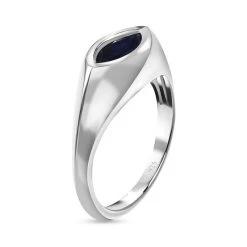 Masoala Saphir (Fissure Gefüllt) Ring, 925 Silber Platiniert (Größe 17.00) Ca. 1.71 Ct -Schmuck Shoplc 7488518 4