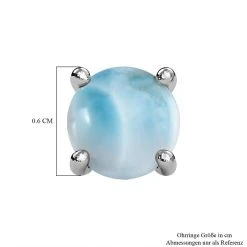 Larimar Ohrringe, 925 Silber Platiniert Ca. 3.10 Ct -Schmuck Shoplc 7488734 4