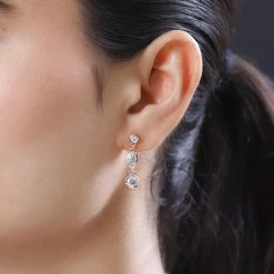 Moissanit Ohrringe, 925 Silber Roségold Vermeil, Ca. 1.57 Ct 9 Moissanit Ohrringe, 925 Silber Roségold Vermeil, Ca. 1.57 Ct -Schmuck Shoplc 7489053 2