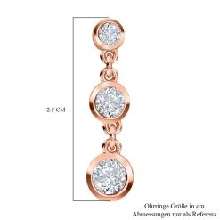 Moissanit Ohrringe, 925 Silber Roségold Vermeil, Ca. 1.57 Ct 11 Moissanit Ohrringe, 925 Silber Roségold Vermeil, Ca. 1.57 Ct -Schmuck Shoplc 7489053 4