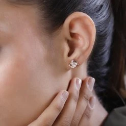 Natürlicher, Rosa Diamant Ohrringe 925 Silber Roségold Vermeil Ca. 0.25 Ct -Schmuck Shoplc 7489594 2