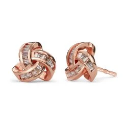 Natürlicher, Rosa Diamant Ohrringe 925 Silber Roségold Vermeil Ca. 0.25 Ct -Schmuck Shoplc 7489594 3