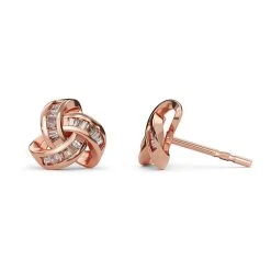 Natürlicher, Rosa Diamant Ohrringe 925 Silber Roségold Vermeil Ca. 0.25 Ct -Schmuck Shoplc 7489594 4