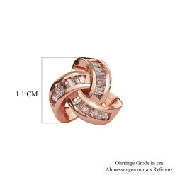 Natürlicher, Rosa Diamant Ohrringe 925 Silber Roségold Vermeil Ca. 0.25 Ct -Schmuck Shoplc 7489594 5