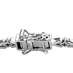 Weißes Diamant P3 Armband, Ca. 19 Cm, 925 Silber Platiniert Ca. 0.60 Ct -Schmuck Shoplc 7489825 3