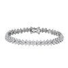Moissanit Armband, Ca. 19 Cm 925 Silber Platiniert Ca. 7.56 Ct -Schmuck Shoplc 7490181