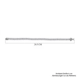Moissanit Armband, Ca. 19 Cm 925 Silber Platiniert Ca. 7.56 Ct -Schmuck Shoplc 7490181 4