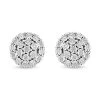Weiße Diamant Ohrringe, 925 Silber Platiniert, Ca. 0.15 Ct -Schmuck Shoplc 7490444