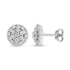 Weiße Diamant Ohrringe, 925 Silber Platiniert, Ca. 0.15 Ct -Schmuck Shoplc 7490444 3
