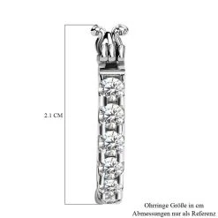 Moissanit Ohrringe, 925 Silber Platiniert Ca. 1.16 Ct 11 Moissanit Ohrringe, 925 Silber Platiniert Ca. 1.16 Ct -Schmuck Shoplc 7504749 4