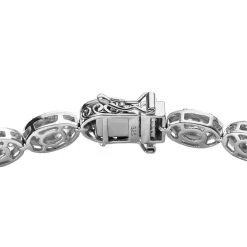 Moissanit Armband, Ca. 19 Cm 925 Silber Platiniert, Ca. 7.85 Ct -Schmuck Shoplc 7505636 3