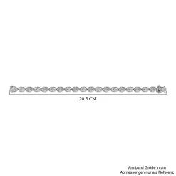 Moissanit Armband, Ca. 19 Cm 925 Silber Platiniert, Ca. 7.85 Ct -Schmuck Shoplc 7505636 4