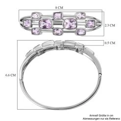 Rose De France Amethyst Armreif, Ca. 19 Cm Edelstahl Ca. 14.00 Ct -Schmuck Shoplc 7508964 5