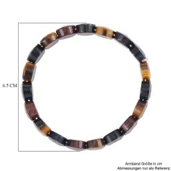 Mehrfarbiges Tigerauge Armband, 18 Cm, Ca. 138.40 Ct -Schmuck Shoplc 7509626 3